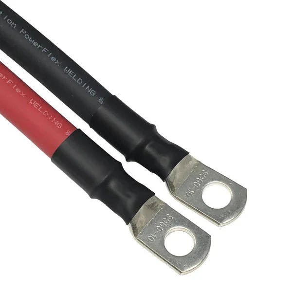 WindyNation 4/0 Gauge (AWG) Black and Red Pure Copper Battery Cable Wire with Lug Connector Ring Terminals - Image 4